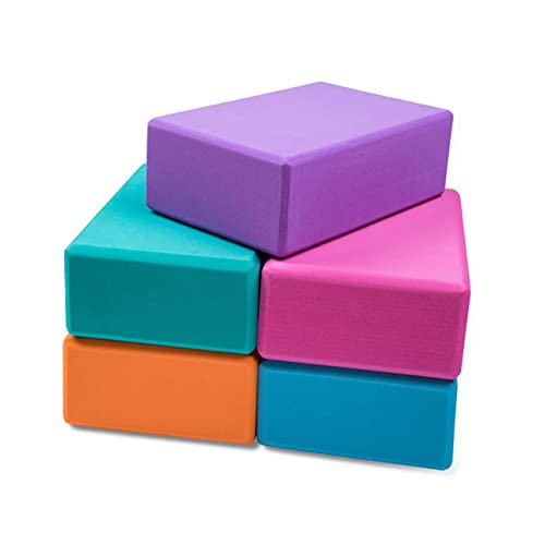 BESPORTBLE Set 2 Yoga Blocks High Density Eva Non-slip for Stretching Strengthening and Balance
