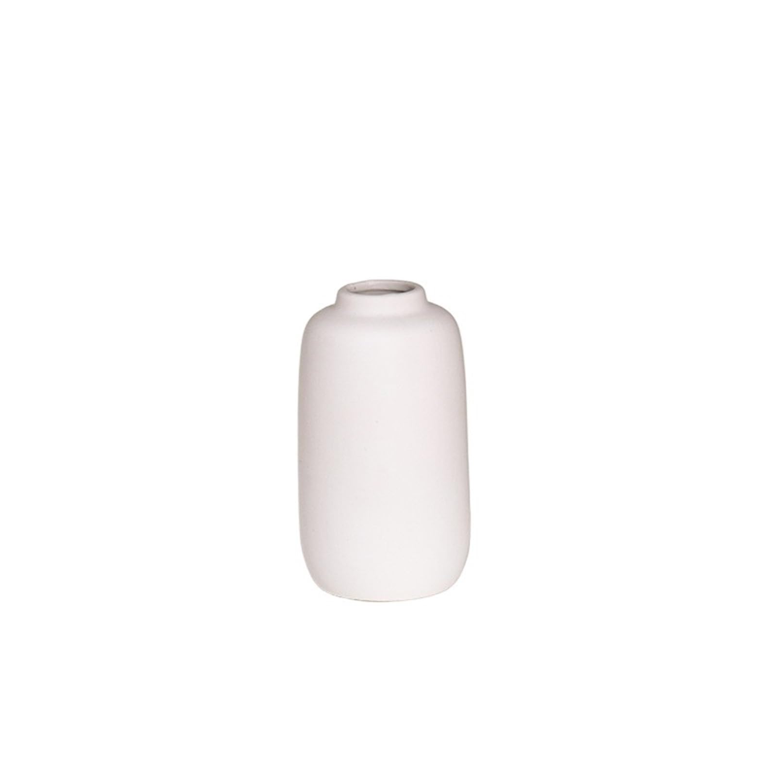 Geometric vase White Vase Ceramic Flower Arrangement Aesthetic Vases Desktop Ornament Bottle Container flowers(S2 1.1x2.5x4.4in)