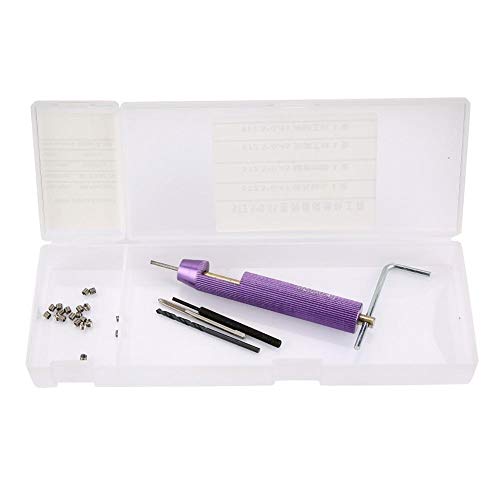Décoration essentielle M2.5 * 0.45 Vis Inssertions filetées de la vis Réparation Tool de réparation Insérer Insérer Outils d'installation Kit de réparation de fil + inserts de fil de 20pcs Matériel