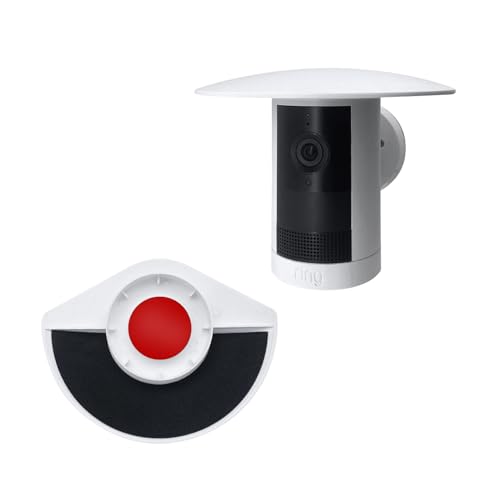 Haoyou Rain Cover for Ring Outdoor Cam Plus and Ring Stick Up Cam Protects Camera Lenses from Rainwater Glare Snow Sunlight and UV Rays Easy to Install and Does Not Obstruct the View (White)