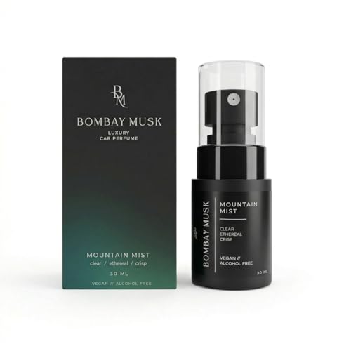 Image of Bombay Musk Mountain Mist Luxury Car Perfume | Long Lasting Car Fragrance & Car Freshener | Alcohol Free & Plant Based | 60+ Days | 200+ Sprays | Perfume for Car