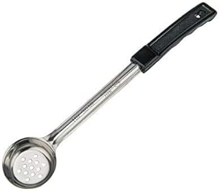 Winco FPPN-1, 1 Oz Perforated Stainless Steel Food Portioner with Black Plastic Handle, Kitchen Ladle, Portion Spoon, NSF - coolthings.us