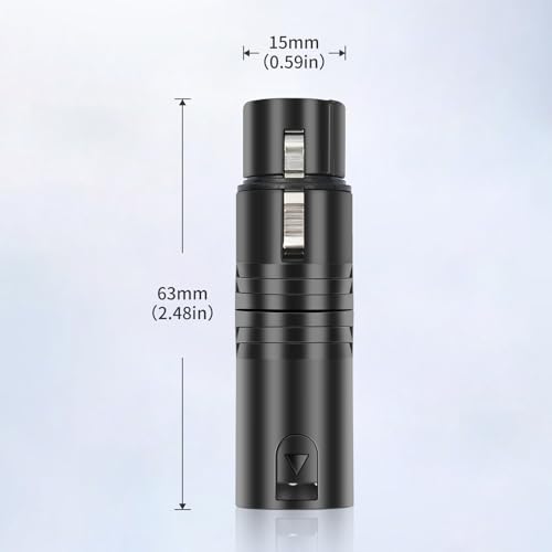 2 Adaptadores XLR Macho a Hembra 3 Pines miniatura 2