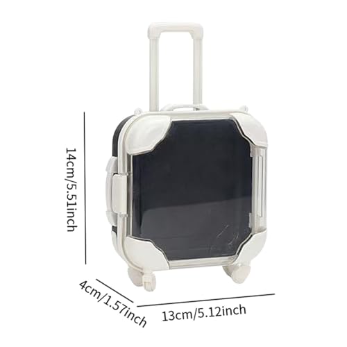 Image of ATORSE Doll Suitcase Organizational Skills Mini Trolley Luggage for Boys Girls Gift Blue Black