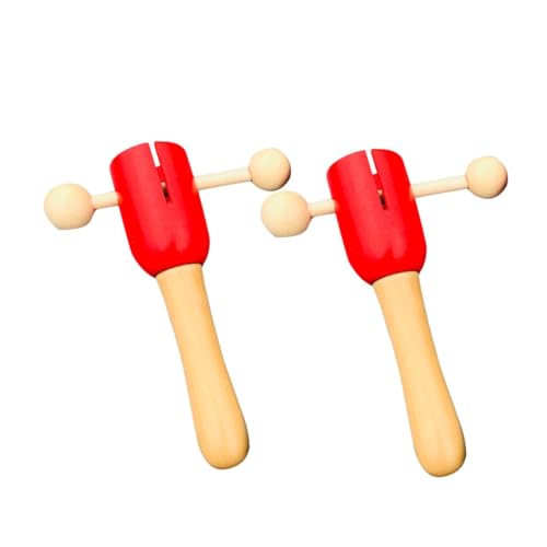 LIFKOME 2個 ちゃん用木製ハンドベル 知育楽器 おもちゃ で視覚聴覚刺激 手指協調能力向上 新生児 幼児向け早期教育