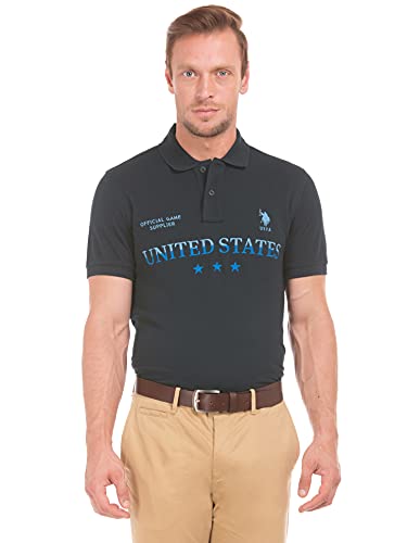 Image of US Polo Association Men's Solid Regular Fit Polo