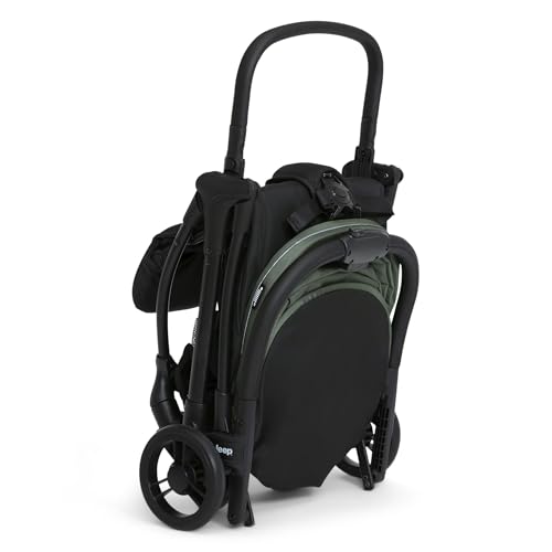 Jeep Altitude Compact Travel Stroller by Delta Children Greenguard Gold, Easy One Hand Fold, Lightweight, Extendable Canopy with Peek-a-Boo Window, Reclining Seat, 4 Wheel Suspension, Olive Green - Image 6