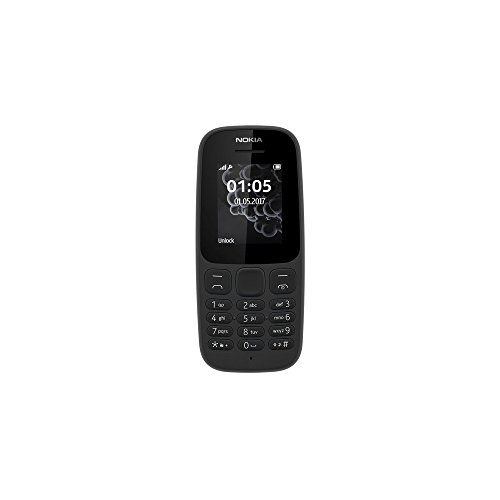 Nokia 105 2017 Telefono Cellulare, Display 1.8'', Nero