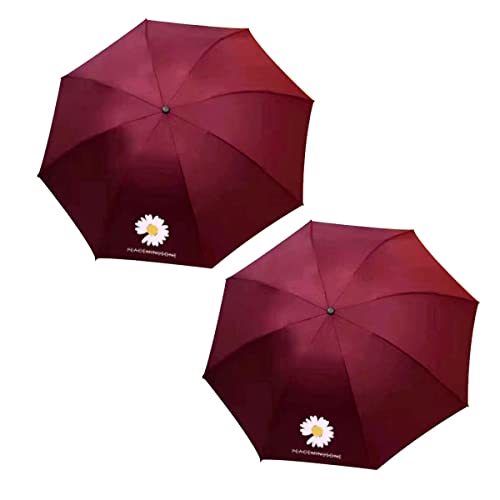 Image of KEKEMI 3 Fold Automatic Sun & Rain Umbrella for Men & Women (Pack of 2)