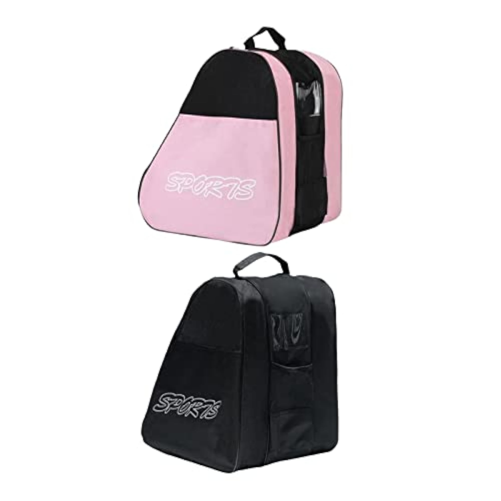 Breathable Skating Shoes Bag, 2Pcs Set, Pink & Black