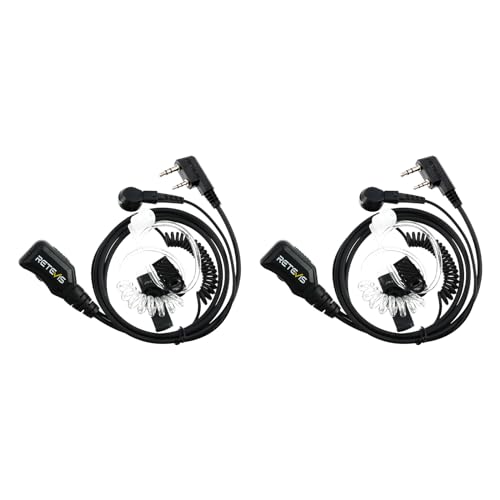 Retevis Walkie Talkie Earpiece, 2 Pin Radio Headset