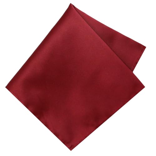 Image of LEONARDI Men's Solid Pocket Square & Pocket Square Holder For Men's Combo | Microfiber | 30cm x 30cm | Pack of 2