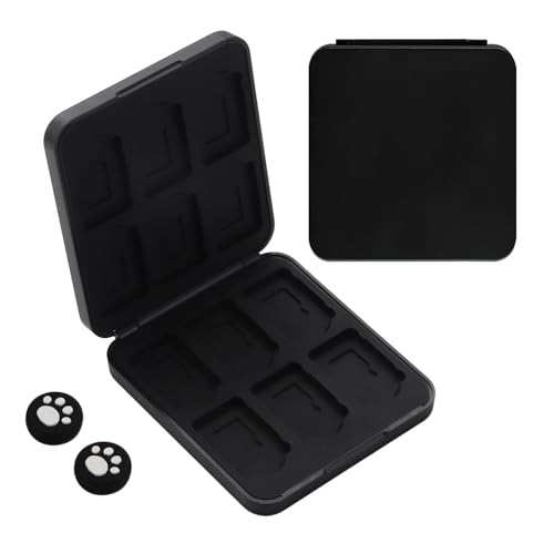 Boîte de Rangement pour Cartouches Nintendo Switch, 12 Emplacements, Étuï de Protection pour Jeux Switch et Cartes Mémoire , Boîte Rangement Soft Silicone Protection Organisateur Rangement - Noire