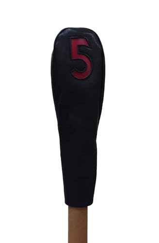 木の庄帆布 kinoshoTRANSIT 栃木レザー総革 1枚仕立てフェアウェイウッドカバー 5番FW ヘッドカバー KHG-W-5F01M 2023年モデル (09 ブラック)