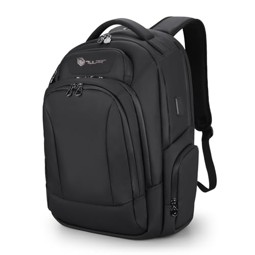 TULPAR Travel Laptop Backpack 17-Zoll, Wasserdichter Business-Rucksack mit großem Stauraum, USB-Ladeanschluss, Ergonomisches Design | Ideal für Arbeit, Schule, Reisen und Gaming