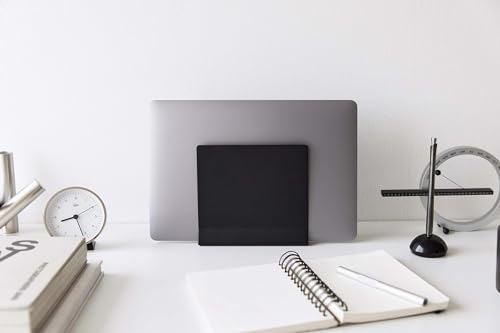 山崎実業(Yamazaki) スリム ノートパソコンスタンド ブラック 約W16×D5.7×H15.2cm タワー tower ノートPC 収納 縦置き 省スペース 4499 [4]