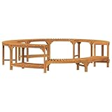 vidaXL Entorno de SPA Circular Ø275 x 55.5cm de Madera de Acacia,...