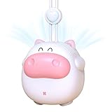 Airber Ventilador de cuello portátil recargable | Mini ventilador personal con cordón ajustable - Ventilador sin aspas de dibujos animados con 3 velocidades de viento para mujeres, hombres, oficina