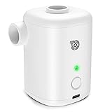 【Pequeño · Inalámbrico · Portátil】 Bomba de aire eléctrica 5.5 * 6.3 * 8.2cm 145g Sencillez Estructura pequeña, no solo se puede usar en casa, sino que también es el mejor compañero para nadar, surfear en la playa y pasear en bote Es de tamaño pequeño y se puede poner fácilmente en una mochila sin una carga adicional para usted.