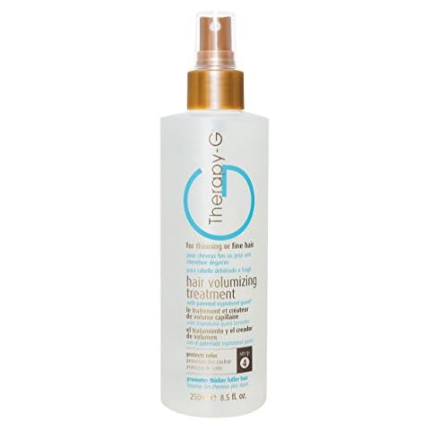 Therapy-G Hair Volumizing Treatment (250ml 8.5 oz) for fine, thinning hair and hair loss. Protects hair color and prevents damage and reduces styling stress. Creates instant body and volume. Cover