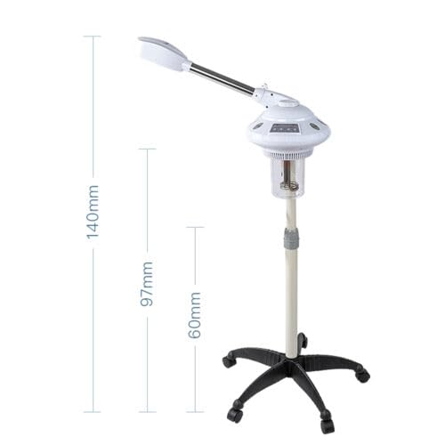 Vaporizador facial vertical para sauna facial, limpiador de poros, boquilla giratoria 360°, vaporizador de ozono, nano-atomización, 750 W, 680 ml