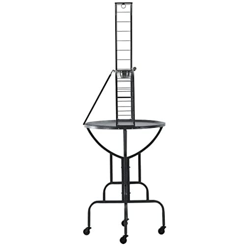 Mcage 85812 Elegant And Strong Durable Wrought Iron Parrot Bird Play Gym Ground Rolling Stand thumb #2