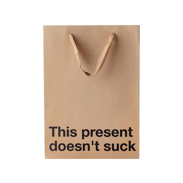 Funny Gift Bag 11 x 8 x 4 inch – Brown Kraft Paper Bag with 'This...
