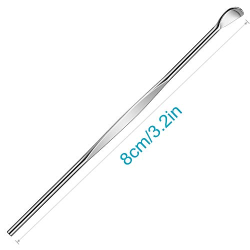 10Pcs Sliver Metal Ear Spoon Earwax Curette Remover Earpick Tool Hanging Clean Tool For Ear Key Hanging Key Pendant For Adult Children #TOP3