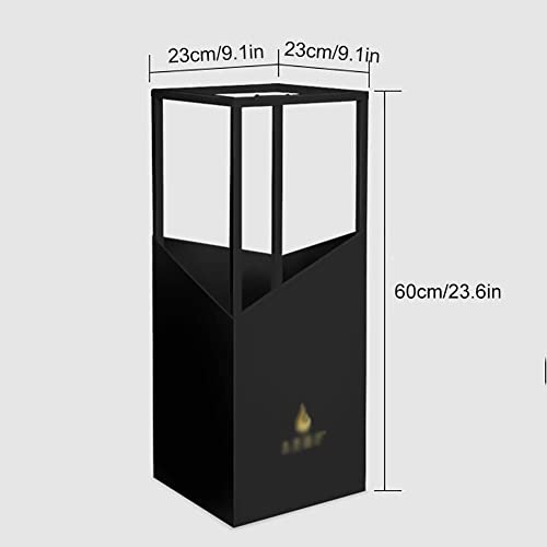 Porte-parapluies extérieur fer noir support portable cour - 6