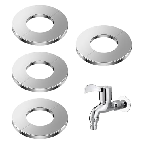 Placas sanitarias, cubierta de brida de inodoro, 4 unidades, placa de roseta, placa sanitaria para agujeros de válvula de esquina, tuberías de agua