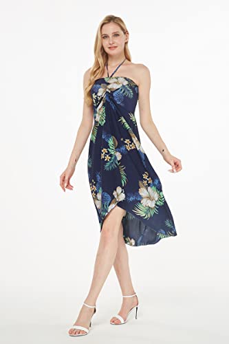 Matchable Family Hawaiian Luau Men Women Girl Boy Clothes in Pineapple Garden Navy4