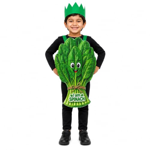 Image of Raj Costume Kids Fruit & Vegetable Fancy Dress Costume | Soft Felt Fruit and Vegetable Cutout Costume for Boys & Girls | School Annual Function