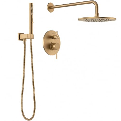 Image of Lava Odoro Champagne Gold Rain Shower System Faucet Set, SF104-CB