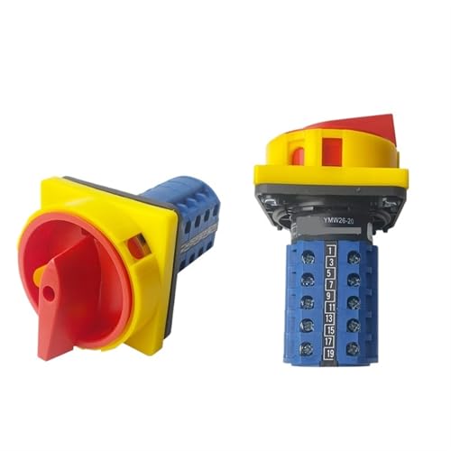 Interruptor de leva de 3 posiciones LW26GS-20/5 con reinicio automático y 20 contactos de 690V