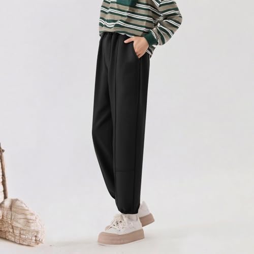 Boy's Fleece Sweatpants Casual Straight Leg Track Pants Kids Running Jogger School Pants Preppy Outfits Elastic Waist2