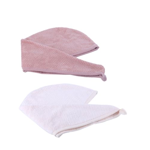 FOMIYES 2Pcs Hair Drying Towels Fast Drying Hair Wraps for Long Hair Ultra Absorbent Hair Towel Caps for Quick Hair Drying