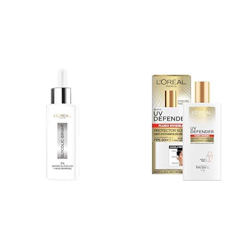 Kit L'Oréal Paris Sérum Anti Manchas Glycolic Bright + UV Defender Fluid FPS50