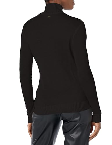 Image of Armani Exchange Women's Wool Mohair Blend Knit Fitted Turtleneck