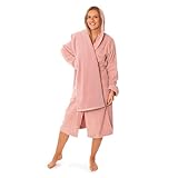 CONFORT AVEC CAPUCHE ET CEINTURE – Le peignoir pour hommes et femmes est équipé d’une capuche, d’une ceinture réglable et de poches pratiques. Il enveloppe de chaleur sans être lourd, idéal après la douche, le sauna ou le bain.