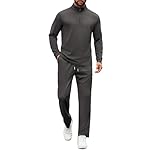 COOFANDY Men's Tracksuits 2 Piece Casual Athletic Sweatsuit Quarter Zip Pullover Long Sleeve Running Sport Outfits