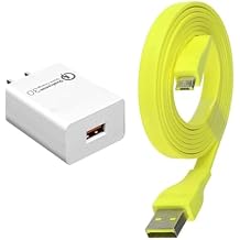 USB Charge Cable Cord Wire & Fast Charging QC3.0 AC Wall Adapter Block for UE Ultimate Ears Power Up Charging Dock, Boom 3, Megaboom 3, Blast, Megablast, Wonderboom, Roll