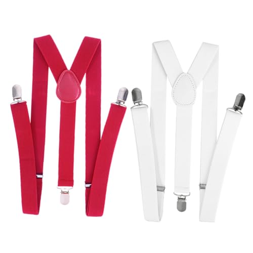 Beavorty Tool 2pcs Bib Strap Clip Y-shape Suspenders for Papers Photos Files Office