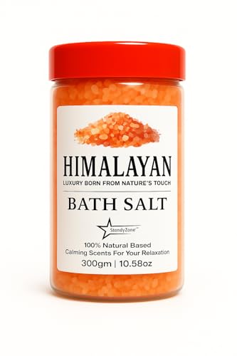 Natural Premium Himalayan Epsom Salt – Natural Pink Bath Salt for Stress Relief, Skin Softening & Pedicure – 100% Pure Magnesium Sulfate Bath Crystals-300g (Himalayan)