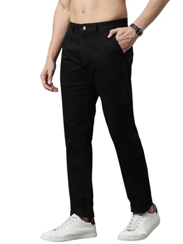 Image of Jack and Jini Men Casual Stretchable Cotton Pants | Chinos | Trousers (Regular Fit)