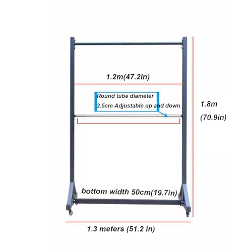 Estante para rollos de tela con barras ajustables: mueva sus textiles con total comodidad 2