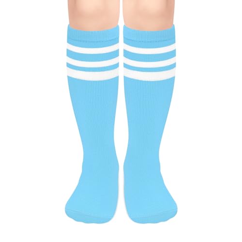 Image of Olreco 1 Pack Toddler Kids Youth Soccer Socks Girls Boys Baseball Socks Youth Knee High Softball Football Accessories Cotton