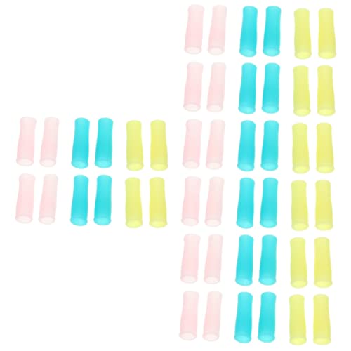 OSOLADY 48 Pcs Manicure Tools Cuticle Trimmer Handle Covers Scissors Cuticle Handle Cover Cuticle Cutter Handle Cover Cuticle Scissor Handle Sleeve Trimmer Handle Silicone Cover