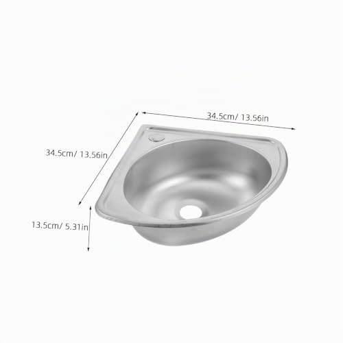 Fregadero triangular inoxidable de seno único para ganar espacio 2