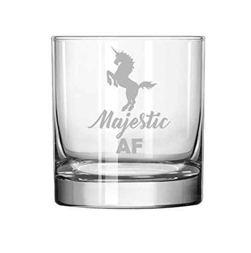 MIP Brand 11 oz Rocks Whiskey Highball Glass Majestic AF Unicorn