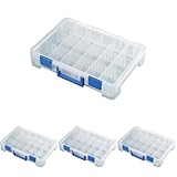 JEJアステージ(JEJ Astage) 工具箱 日本製 パーツストッカー ケース 仕切板15枚付き 小物収納ケース PS-400 [幅40.5×奥行29×高さ7.8cm] (× 4)